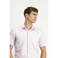 Kısa Kol Regular Fit Pamuklu Non Iron Gömlek