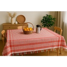 Saçaklı Piti Kareli Masa Örtüsü 150X150 cm – Sofra & Piknik Için Çok Amaçlı Örtü