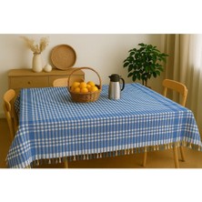 Saçaklı Piti Kareli Masa Örtüsü 150X150 cm – Sofra & Piknik Için Çok Amaçlı Örtü
