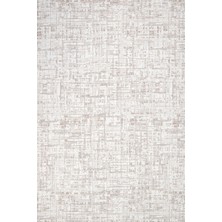 Hali.Net Krem Çizgisel Modern Soyut Yıkanabilir Halı | Salon Yolluk Halısı | Leke Tutmayan Kaymaz Taban Kaymaz Yıkanabilir