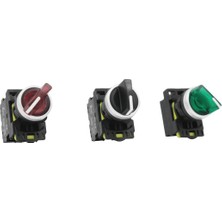 Xkoren 1 No Kontaklı Led’li Kısa Mandal Buton ( 2 Pozisyon ) (10ADET)