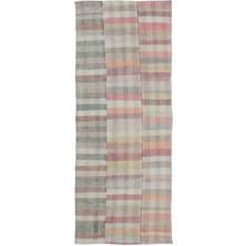 Bespoky 95x245 cm Bej Klasik Yün Halı | Yolluk Koridor Mutfak Halısı | %100 Doğal Yün El Yapımı El Dokuma | UNİQUE-32491
