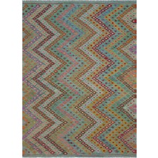 Atina Bej Eskitme Yün Modern Desenli Yün Hav Toz Vermez Leke Tutmayan Salon Yolluk Mutfak El Dokuma Halı