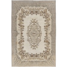 Bespoky 192x290 cm El Dokuma Gri Yün Halı | El Yapımı Klasik Salon Halısı | %100 Doğal Yün | UNİQUE-8291