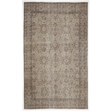 Bespoky 157x260 cm El Dokuma Krem Yün Halı | El Yapımı Klasik Salon Halısı | %100 Doğal Yün | UNİQUE-6170