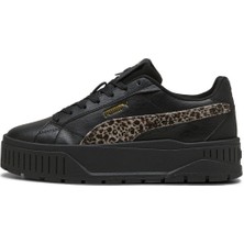 Puma Karmen II Low Bot Siyah Kadın Spor Ayakkabı Leopar Desenli Kauçuk Taban Yapısı 402645