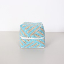 Mylamp Bali Flat Boncuklu Bambu Saklama Kutusu M