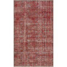 Bespoky 153x256 cm Bej Kırmızı Çiçekli Vintage Bitkisel Halı | Salon Yatak Odası Halısı | UNİQUE-35073