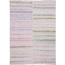 Hali.Net 143x206 cm Bej Krem Bohem Çizgili Halı | Salon Yatak Odası Halısı | Hav Vermez | UNİQUE-32589