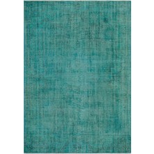 Hali.Net 172x244 cm Çok Renkli Turkuaz Belirsiz Vintage Eskitme Halı | Salon Yatak Odası Halısı | Hav Vermez | UNİQUE-24255