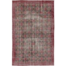 Atina Turkuaz Eskitme Yün Modern Desenli Yün Hav Toz Vermez Leke Tutmayan Salon Yolluk Mutfak El Dokuma Halı