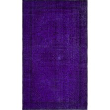 Hali.Net 167x286 cm Kırmızı Mor Soyut Vintage Eskitme Halı | Salon Yatak Odası Halısı | Hav Vermez | UNİQUE-27707
