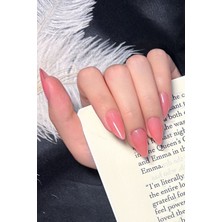 Kısa Badem 24 Adet Takma Tırnak Seti W1507