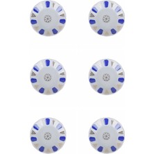 Porland 6'lı Mavi Yaldızlı Çay Tabak