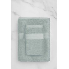 2 Parça Battal Lüks Premium Banyo Spa Havlu Takımı 90X170 cm Açık Gri