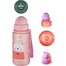 Cute Bear Baskılı Korsan Temalı 400 ml Suluk / Matara