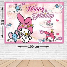 Dodomar Kuromi My Melody Doğum Günü Afişi 70x100 cm Branda