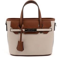 Silver & Polo Bej - Taba SP1185 Kadın El Çantası