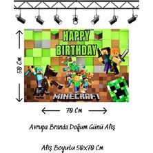 Minecraft Temalı Doğum Günü Afişi