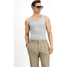 Slim Fit Dar Kesim Pamuklu Fitilli Atlet