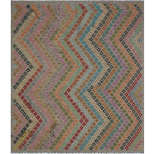 Bespoky 209x237 cm Mavi Klasik Yün Halı | Salon Yatak Odası Halısı | %100 Doğal Yün El Yapımı El Dokuma | UNİQUE-30084