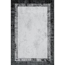 Bespoky 80x150 cm Antrasit Modern Stone Yıkanabilir Halı | Mutfak Balkon Yatak Odası Halısı | Leke Tutmayan Kaymaz | CREA_STONE-17107B