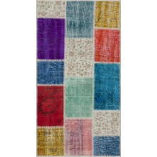 Bespoky 80x150 cm Bej Klasik Yün Halı | Mutfak Balkon Salon Halısı | %100 Doğal Yün El Yapımı El Dokuma | UNİQUE-33339