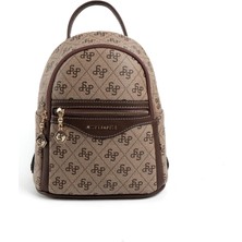 Silver & Polo Koyu Bej - Kahve SP983 Kadın Sırt Çantası