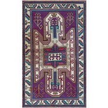 Bespoky 125x200 cm Gri Klasik Yün Halı | Yatak Odası Çocuk Odası Salon Halısı | %100 Doğal Yün El Yapımı El Dokuma | UNİQUE-33793
