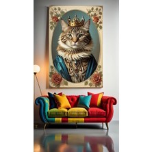 Özkacar Group Asil Kedi Ev Duvar Salon Güzellik Salonu Ofis Dükkan Dekarasyon Kanvas Tablo