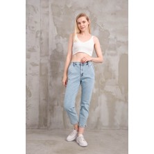 Double  Mavi Kadın Jean Pantolon 2164