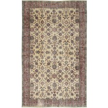 Bespoky 160x264 cm Çok Renkli Krem Çiçekli Geleneksel Bitkisel Halı | Salon Yatak Odası Halısı | UNİQUE-9460