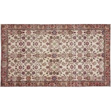Bespoky 159x285 cm Kahverengi Klasik Yün Halı | Salon Yatak Odası Halısı | %100 Doğal Yün El Yapımı El Dokuma | UNİQUE-10093