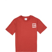 U.S. Polo Assn. Erkek Çocuk Gül Kurusu Bisiklet Yaka Tişört 50314961-VR026