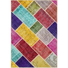 Girit Bej Çizgili Yün Modern Desenli Yün Hav Toz Vermez Leke Tutmayan Salon Yolluk Mutfak El Dokuma Halı