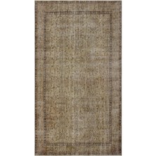 Bespoky 162x288 cm Gri Klasik Yün Halı | Salon Yatak Odası Halısı | %100 Doğal Yün El Yapımı El Dokuma | UNİQUE-34242