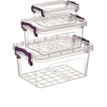 3'lü Mini Dikdörtgen Saklama Kabı -ÇNK2075