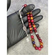 Akik Taşı Büyük Boy Üst Düzey Doğaltaş Tesbih