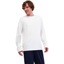 Lumberjack MB LOEN 14LJK-130-33 5PR Beyaz Erkek Uzun Kol T-Shirt
