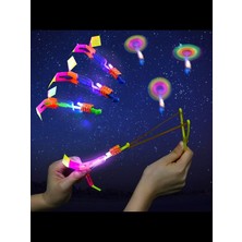 2 Adet Renk Seçeneği Ile LED Işıklı Sapan Havada Süzülen Oyuncak Mancınık Sapan