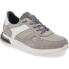 Tergan  Gri Hakiki Deri Erkek Sneaker - E24I1AY56670-Q9I