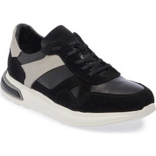 Tergan  Siyah Hakiki Deri Erkek Sneaker - E24I1AY56670-W19