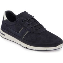 Tergan  Lacivert Hakiki Nubuk Deri Erkek Sneaker - E24I1AY56694-C39