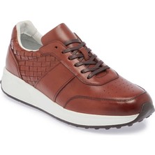 Tergan  Taba Hakiki Deri Erkek Sneaker - E24I1AY56708-A37