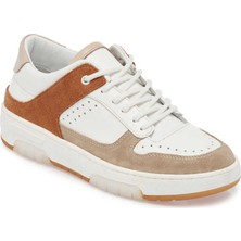 Tergan  Bej Hakiki Deri Kadın Sneaker - K24I1AY67307-Q2F
