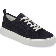 Tergan Lacivert Hakiki Süet Deri Erkek Sneaker - E24I1AY56702-D44