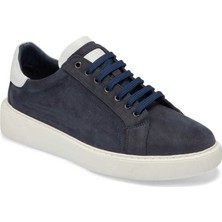 Tergan  Lacivert Hakiki Deri Erkek Sneaker - E24I1AY56844-A31