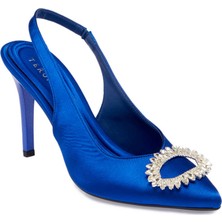 Tergan  Mavi Vegan-Tekstil Kadın Stiletto - K24I1AY67328-M11