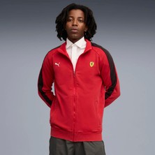 Puma Erkek Kırmızı Puma Ferrari T7 Jacket Kırmızı Erkek Ceket