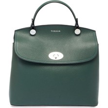Tergan Yeşil Hakiki Deri Kadın El Çantası - S25Y1BC79121-I5T